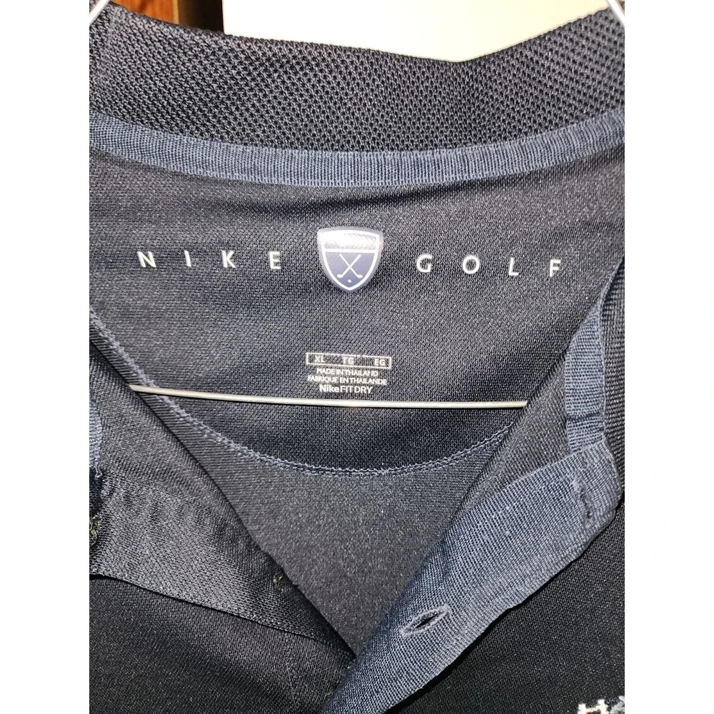 Men's Nike Golf Polo Short Sleeves, Navy Blue Size XL, With Logo